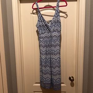 Blue white dress